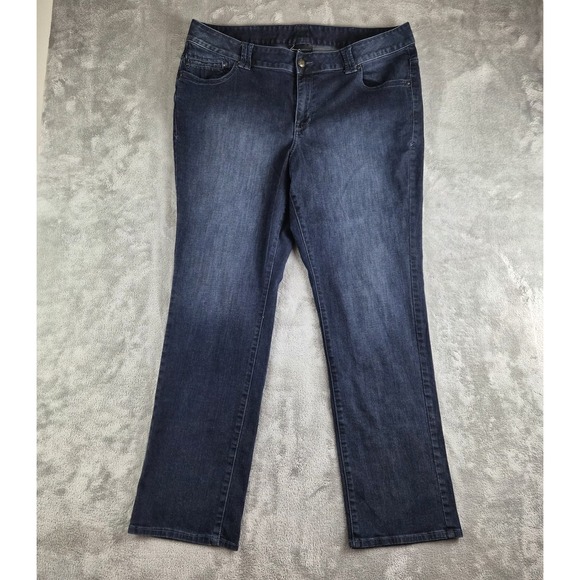 Lane Bryant Denim - Lane Bryant Jeans Womens 22 Average Blue Denim Dark Wash Straight Stretchy